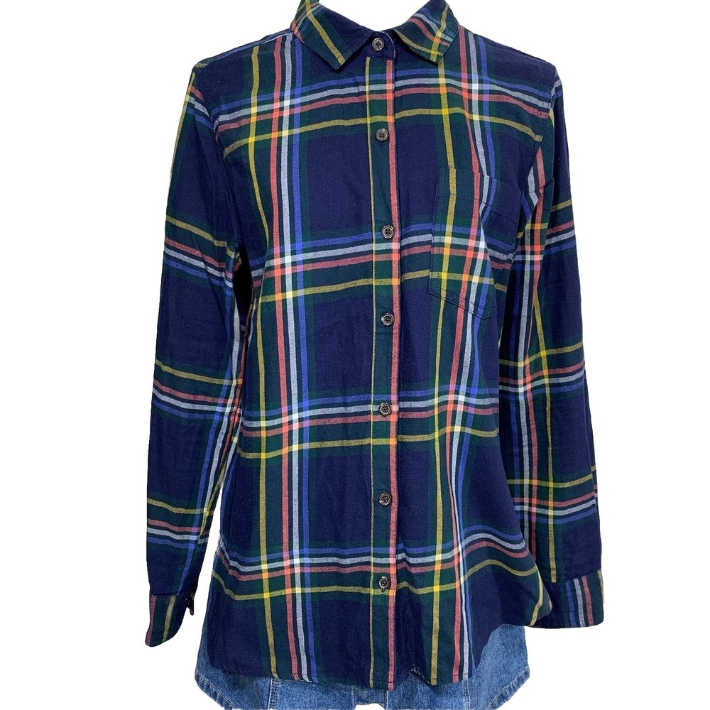 Old Navy Classic Plaid Button Down Shirt Size M Long Sleeve